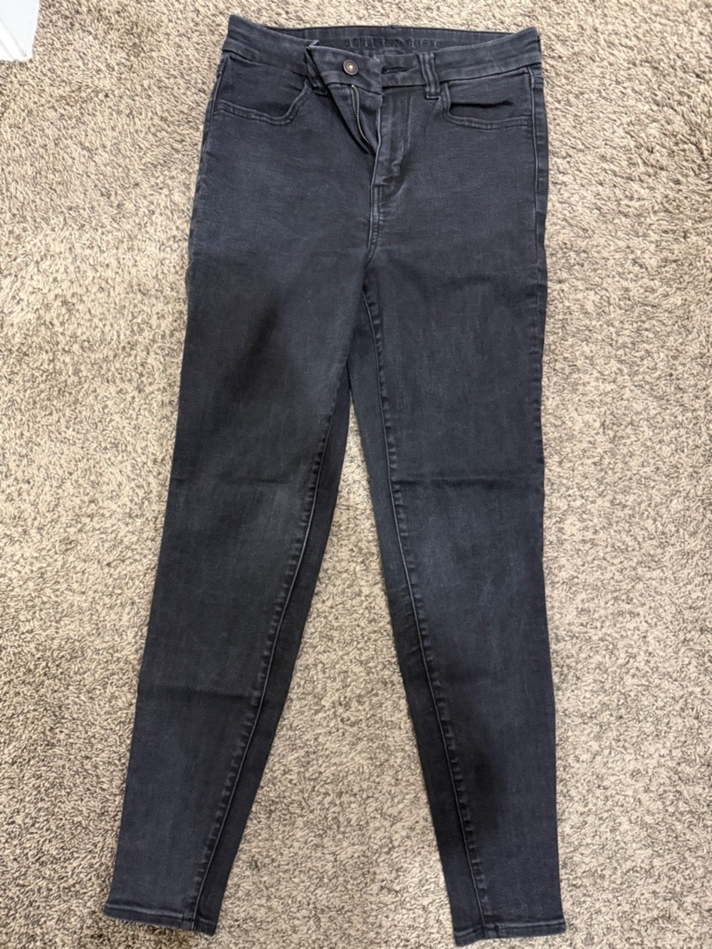American Eagle Outfitters Washed Black Skinny Jeans